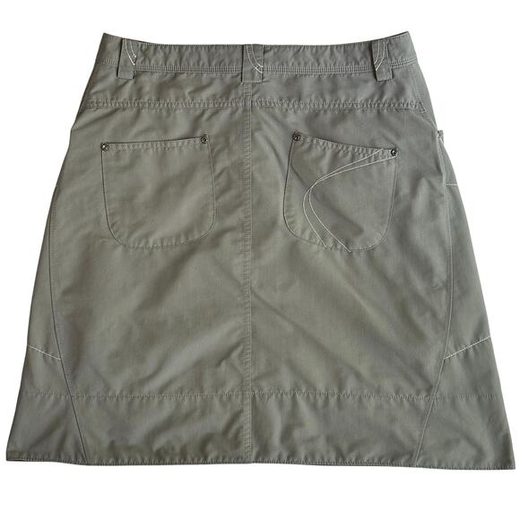 Mountain Hardwear Women's Athletic Skirt 8 Grey Stretch Outdoor Hiking - Picture 2 of 9